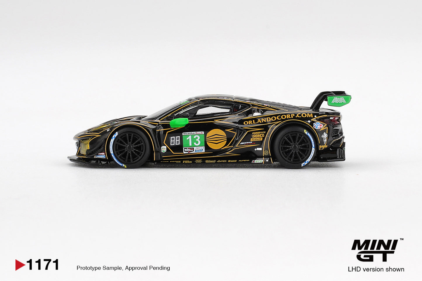 Mini GT #1171 - Chevrolet Corvette Z06 GT3.R #13 AWA 2025 IMSA Daytona 24 Hrs | 1:64