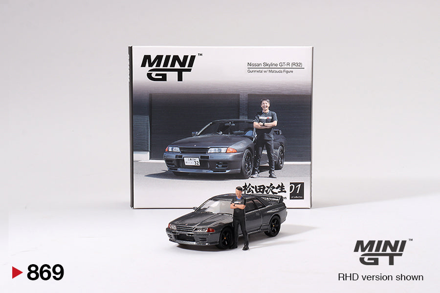 Mini GT #869 - Nissan Skyline GT-R (R32) Nismo with Tsugio Matsuda