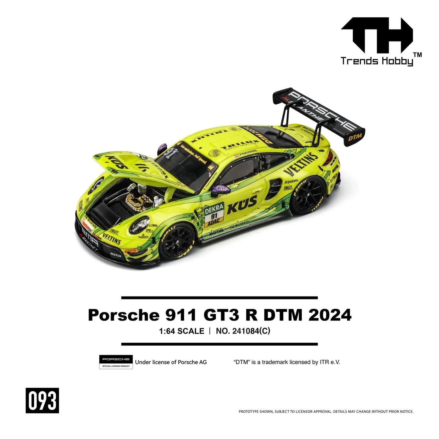 Trends Hobby - Porsche "GRELLO" 911 GT3 R DTM #91 | 1:64