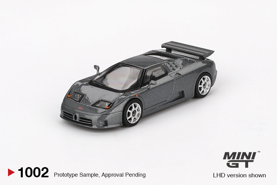 Mini GT #1002 - Bugatti EB110 Super Sport, grigio scuro | 1:64