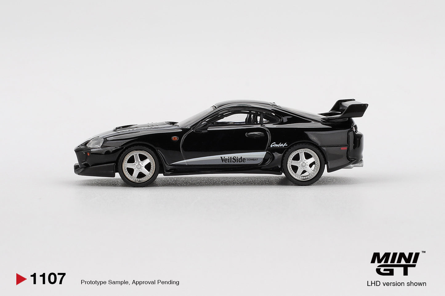 Mini GT #1107 - Toyota Supra VeilSide Combat V-II, Black | 1:64