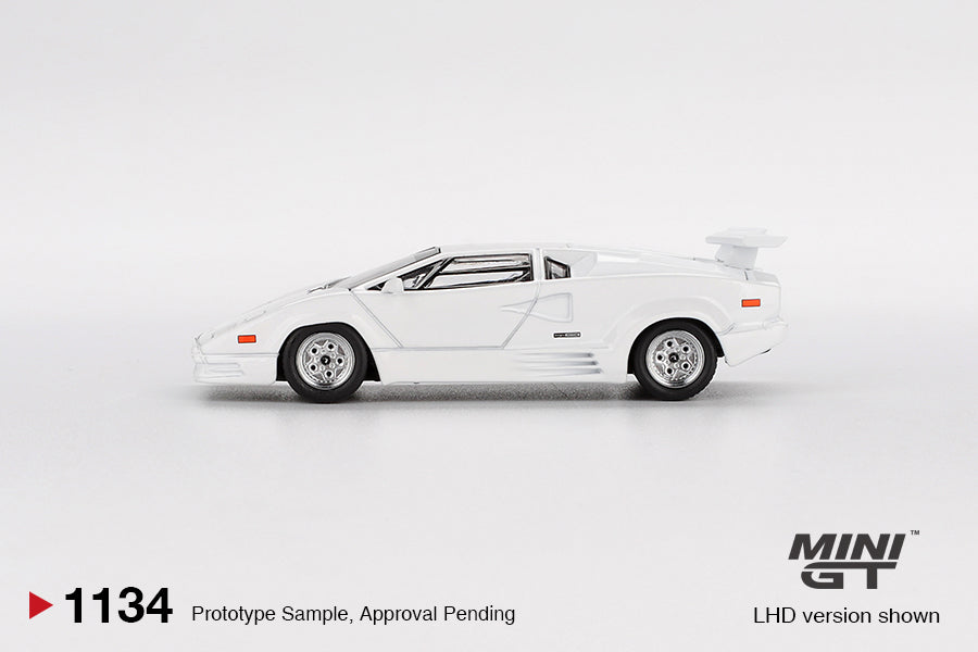 Mini GT #1134 - Lamborghini Countach 25th Anniversary, White | 1:64