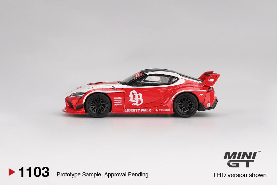 Mini GT #1103 - LB★WORKS Toyota GR Supra, Red | 1:64