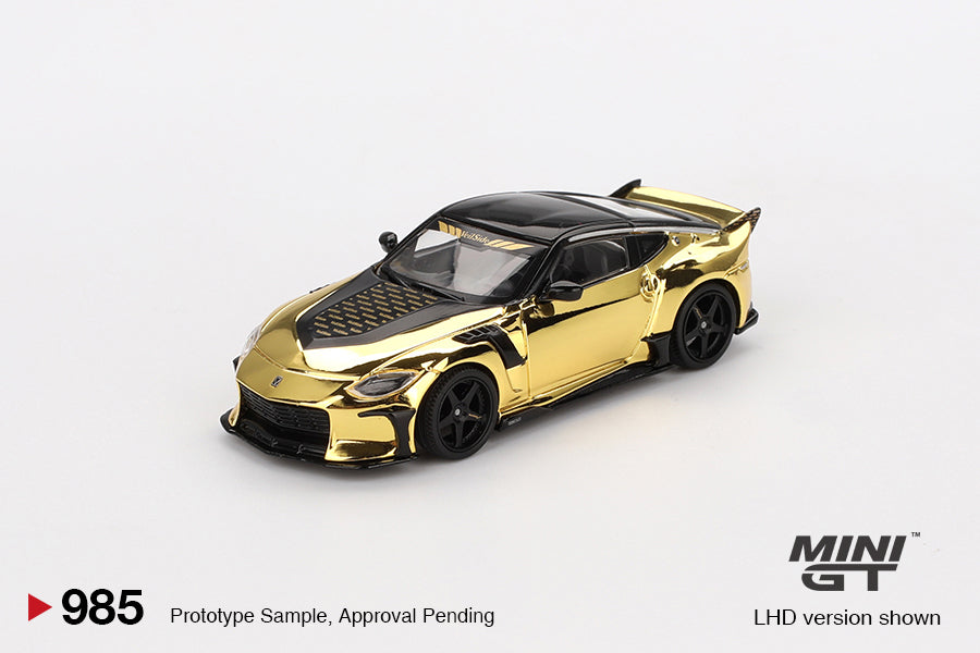 Mini GT #985 - Nissan Z VeilSide FFZ400, Gold Chrome | 1:64