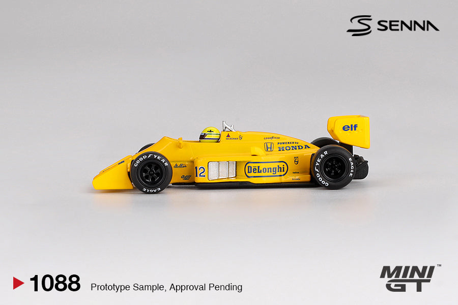 Mini GT #1088 - Lotus 99T #12 Ayrton Senna 1987 Monaco Grand Prix Winner | 1:64