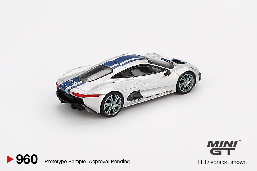 Mini GT #960 - Jaguar C-X75, silber/blau | 1:64