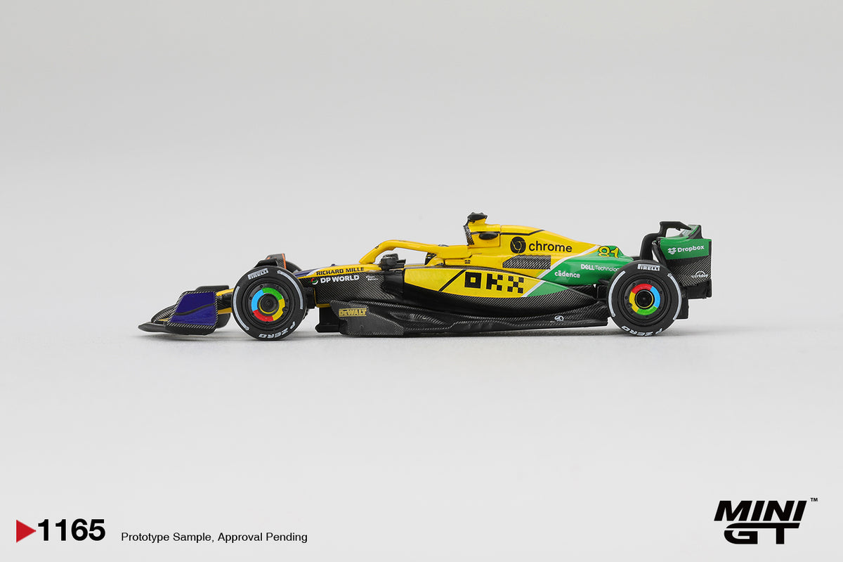 Mini GT #1165 - McLaren MCL38 #81 Oscar Piastri, 2024 F1 Monaco GP 2nd Place | 1:64