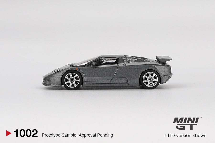 Mini GT #1002 - Bugatti EB110 Super Sport, grigio scuro | 1:64