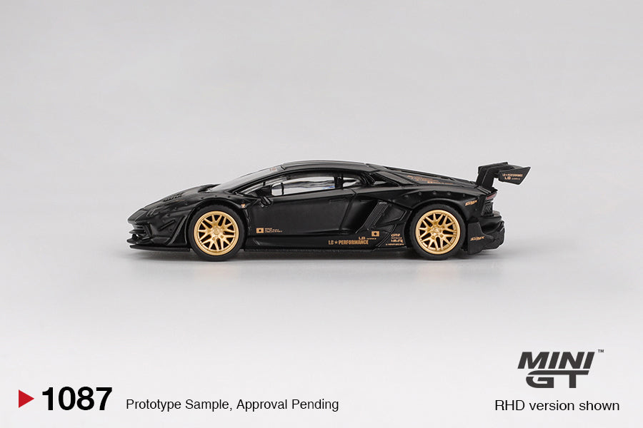 Mini GT #1087 - LB★WORKS Lamborghini Aventador Limited Edition, Matte Black | 1:64