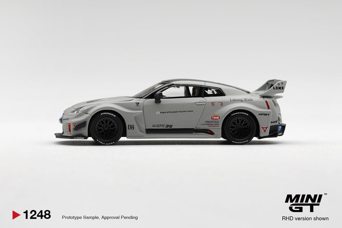 Mini GT #1248 - NISSAN LB-Silhouette WORKS GT 35GT-RR Ver.1, Matt Grey | 1:64