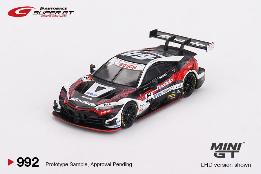 Mini GT #992 - Honda NSX-GT Type S GT500 #64 Modulo NSX-GT Modulo Nakajima Racing SUPER GT, schwarz/weiß/rot | 1:64