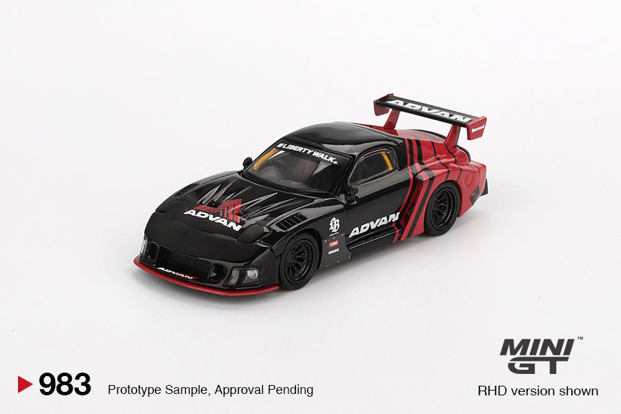 Mini GT #983 - Mazda RX-7 LB-Super Silhouette Advan, schwarz/rot | 1:64