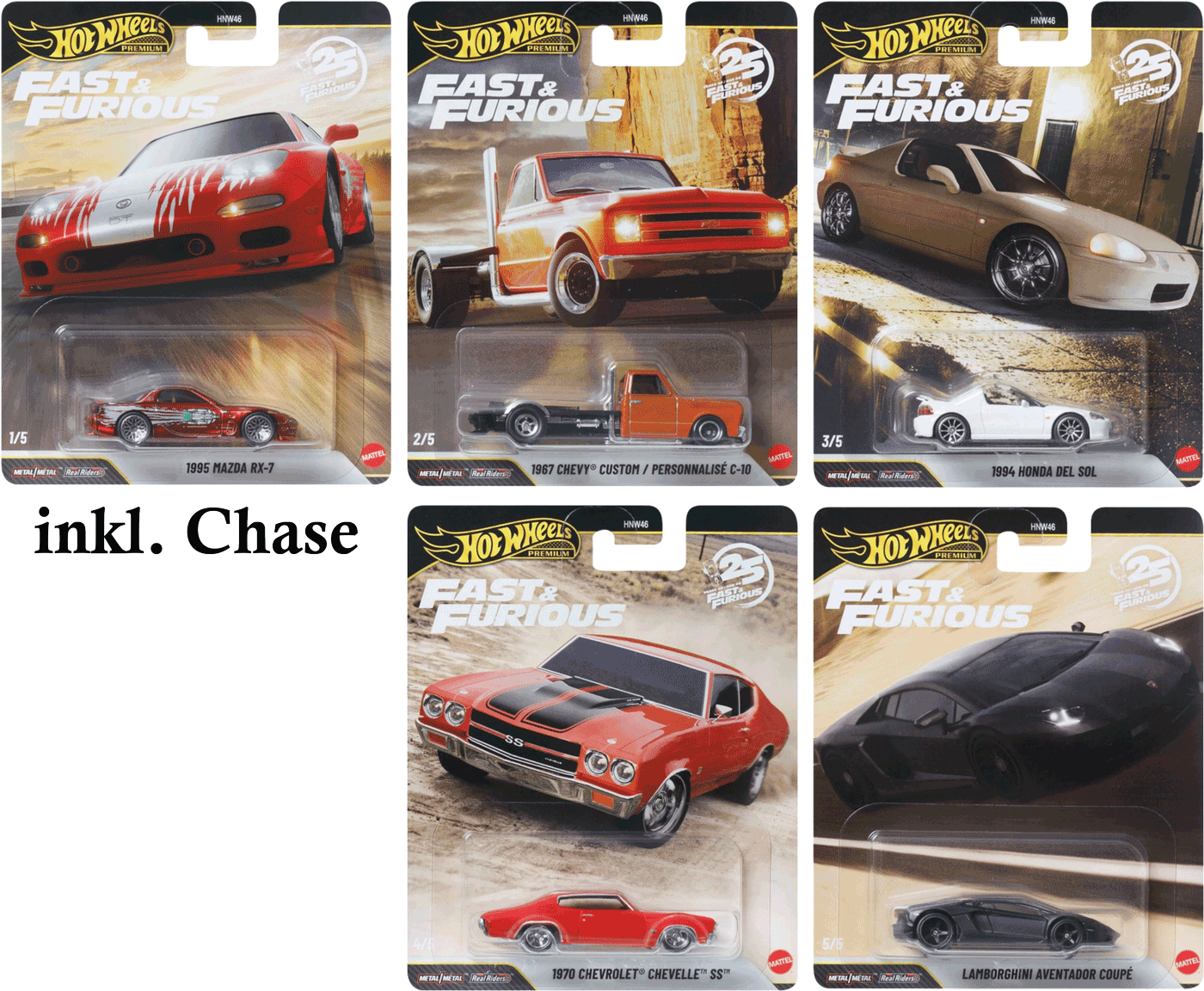 Hot Wheels 2026 Premium Fast & Furious P-Assortment Set inkl. CHASE | 1:64