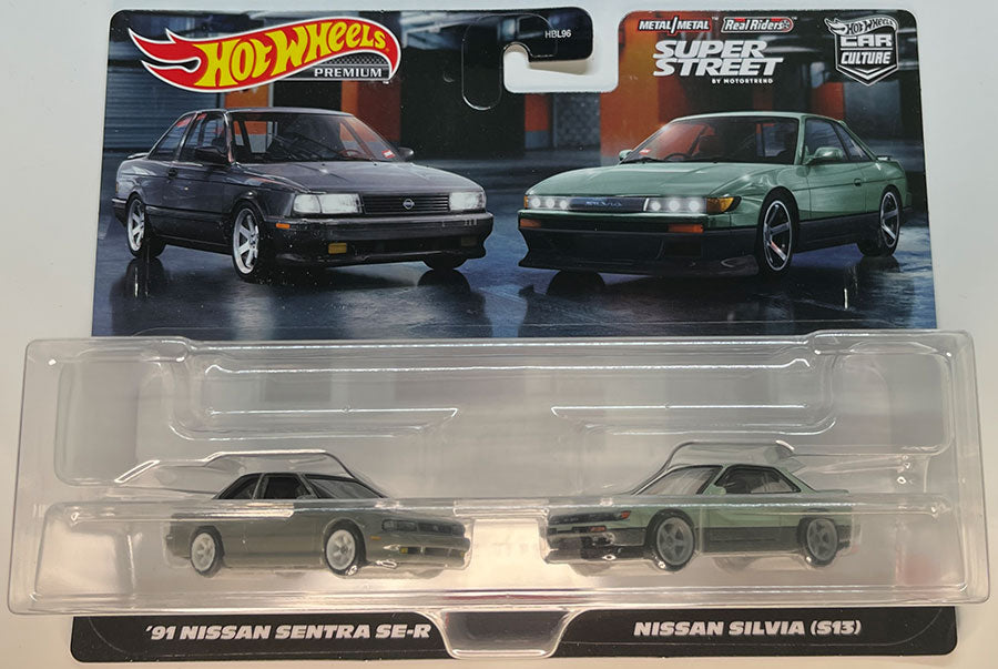 Hot Wheels 2-Pack '91 Nissan Sentra SE-R & Nissan Silvia S13 | 1:64