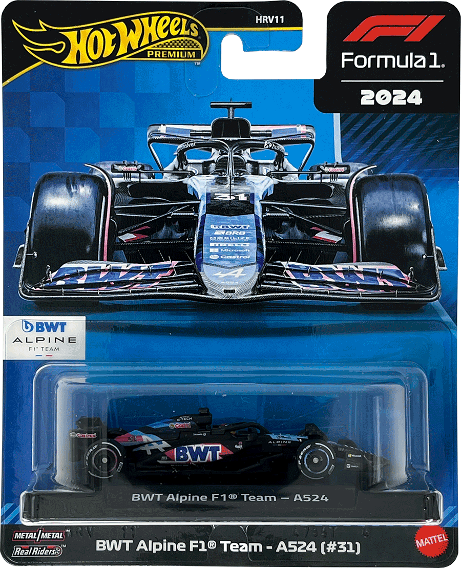 Hot Wheels Premium F1 2024 Esteban Ocon BWT Alpine F1 Team A526 #31 | 1:64