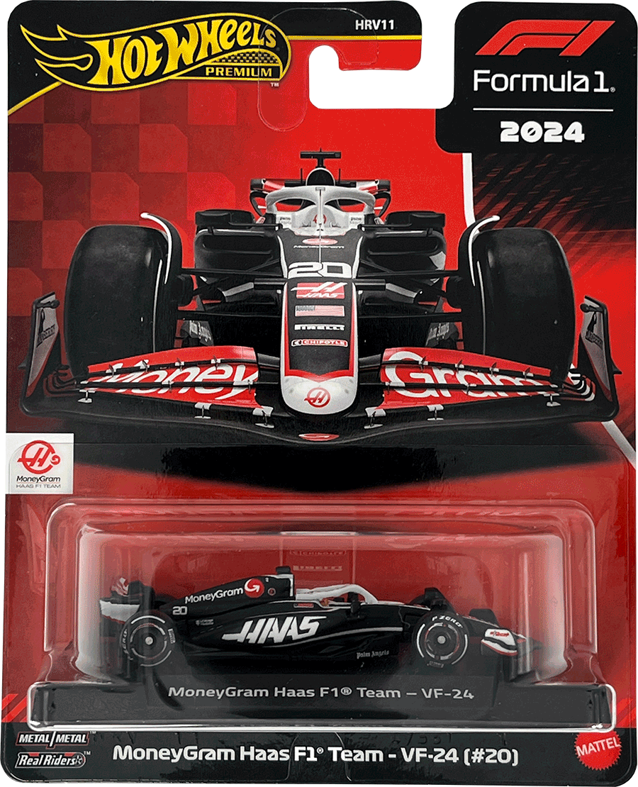Hot Wheels Premium F1 2024 Kevin Magnussen MoneyGram Haas F1 Team VF-24 #20 | 1:64
