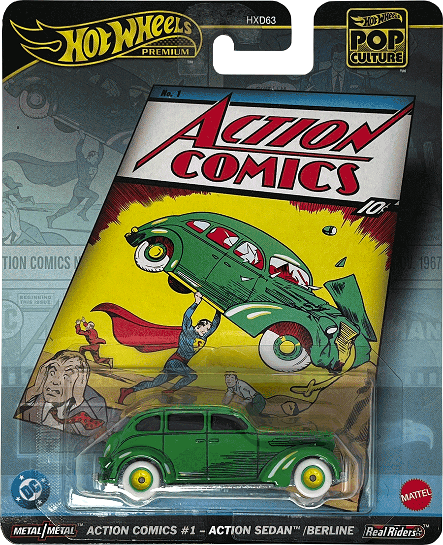 Hot Wheels Pop Culture 2025 Action Comics #1 - Action Sedan / Berline | 1:64