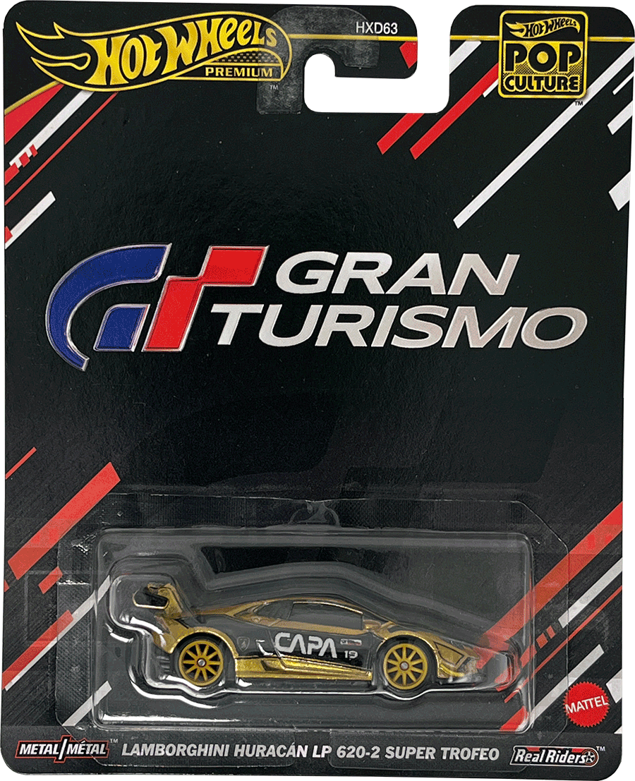 Hot Wheels Pop Culture 2025 Gran Turismo Lamborghini Huracan LP 620-2 Super Trofeo | 1:64