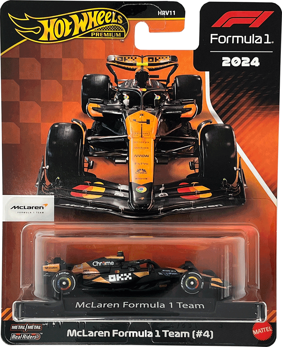 Hot Wheels Premium F1 2024 Lando Norris McLaren Formula 1 Team #4 | 1:64