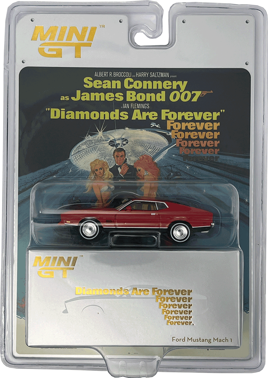Mini GT #905-007E - Ford Mustang Mach 1 *Diamonds Are Forever* English Blister, rot | 1:64