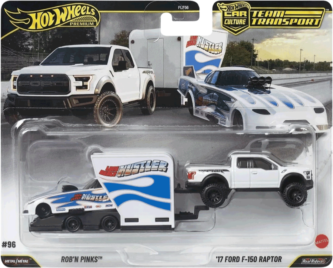Hot Wheels 2026 Team Transport Rob'n Pinks & '17 Ford F-150 Raptor | 1:64