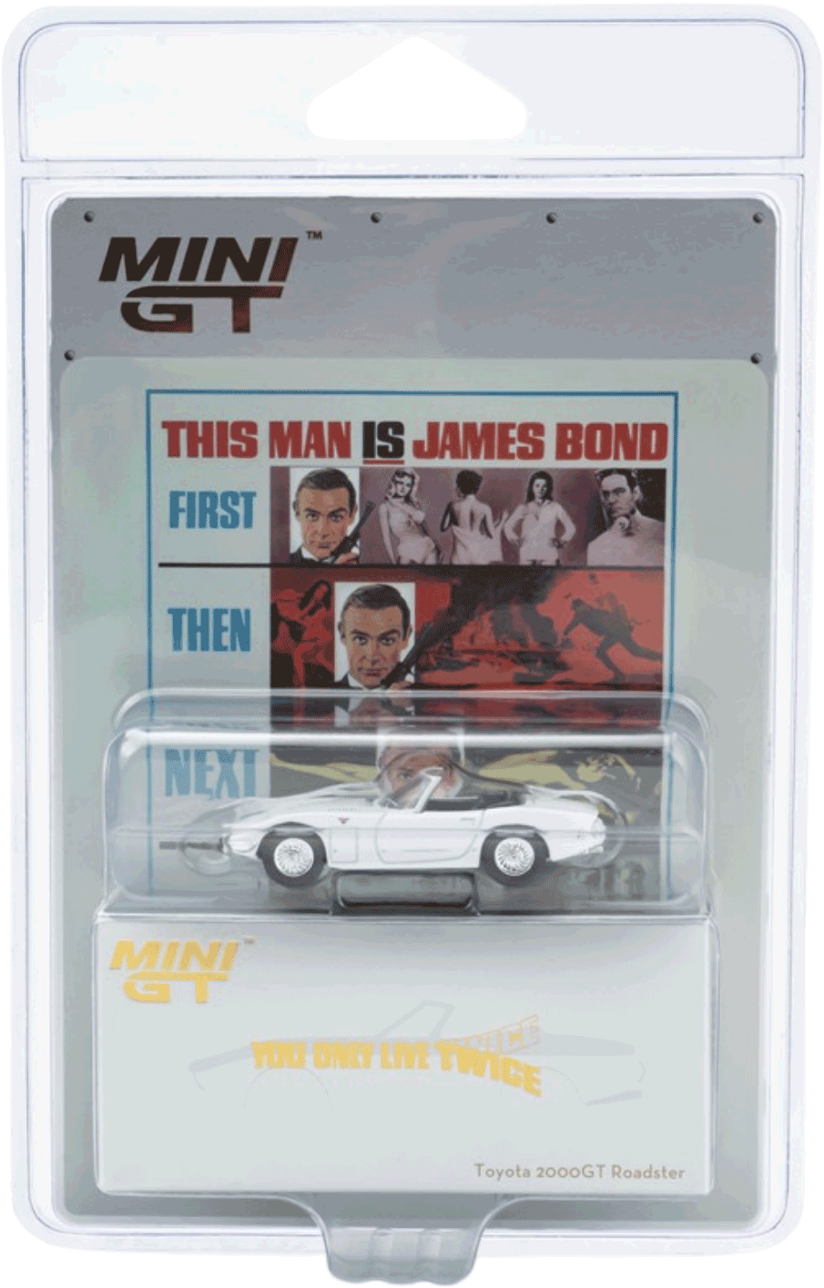Mini GT #915-007E - Toyota 2000GT “You Only Live Twice” English Blister Packaging | 1:64