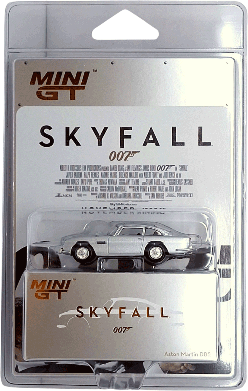 Mini GT #913-007E - Aston Martin DB5 "Skyfall" English Blister Packaging | 1:64