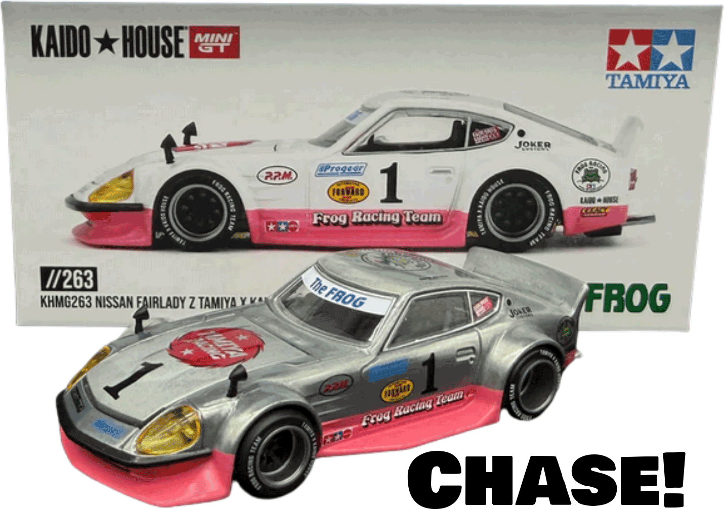 Kaido House - Mini GT: Nissan Fairlady Z Tamiya The Frog V1 (KHMG263) inkl. CHANCE auf CHASE! | 1:64