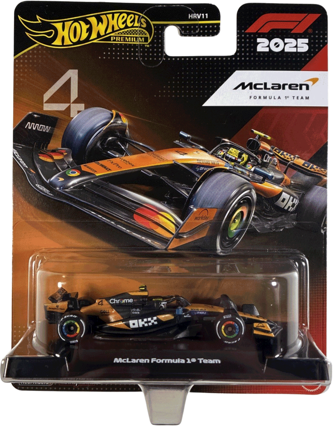 Hot Wheels Premium F1 2025 Lando Norris McLaren Formula 1 Team #4 | 1:64