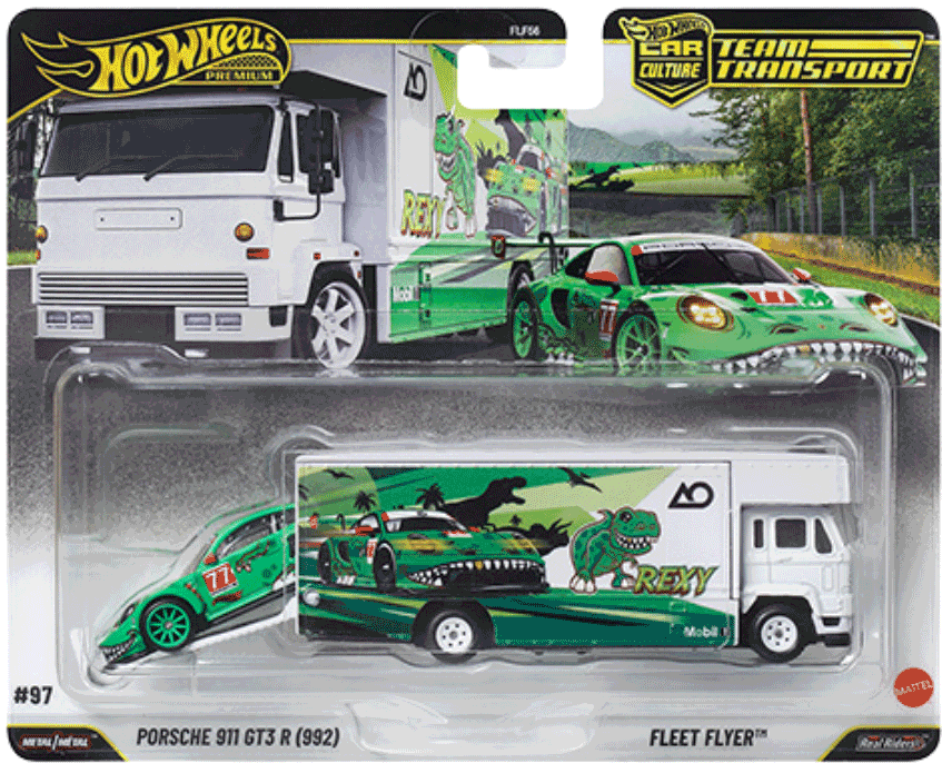 Hot Wheels 2026 Team Transport Porsche "REXY" 911 GT3 R (992) & Fleet Flyer | 1:64