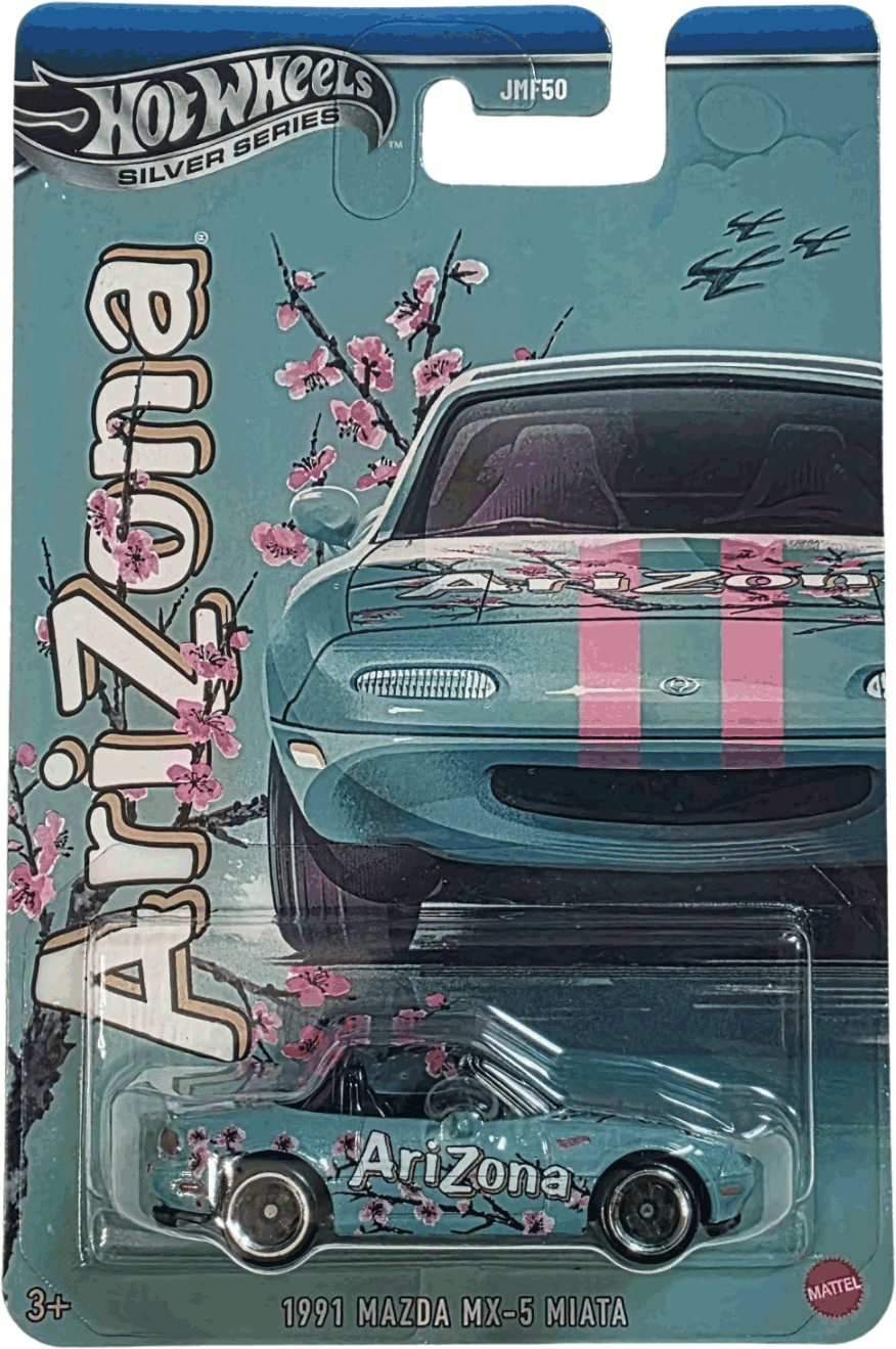 Hot Wheels 2026 7-11 EXCLUSIVE Silver Series 1991 Mazda MX-5 Miata Arizona Tea | 1:64
