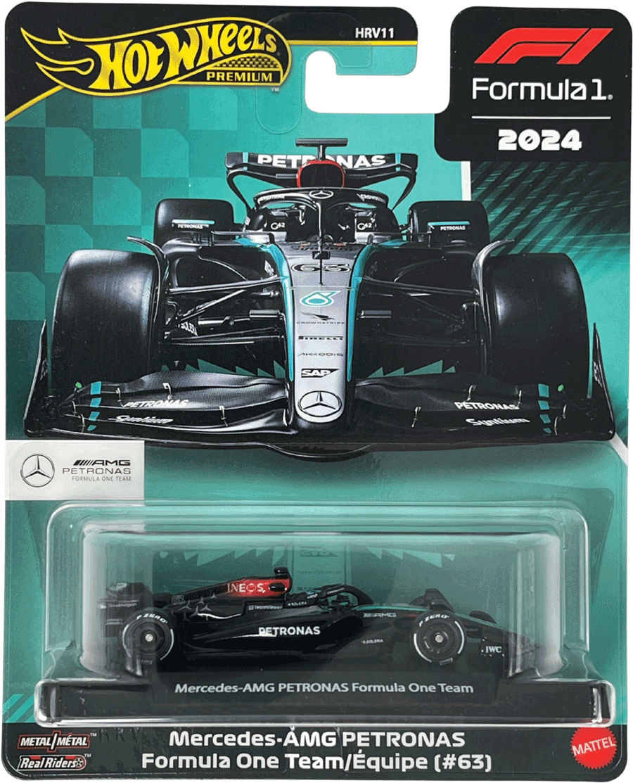 Hot Wheels Premium F1 2024 Set: Mercedes, Visa Cash App RB: Hamilton, Russel, Tsunoda & Co. | 1:64