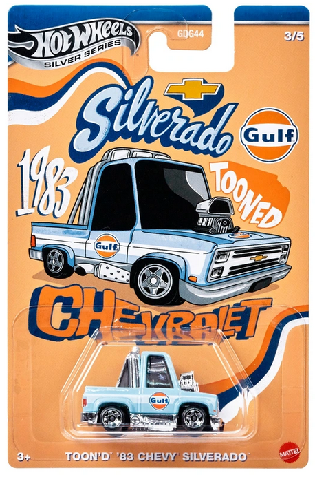 Hot Wheels 2025 Noppo Gulf Racing 3/5 Toon'd '83 Chevy Silverado | 1:64