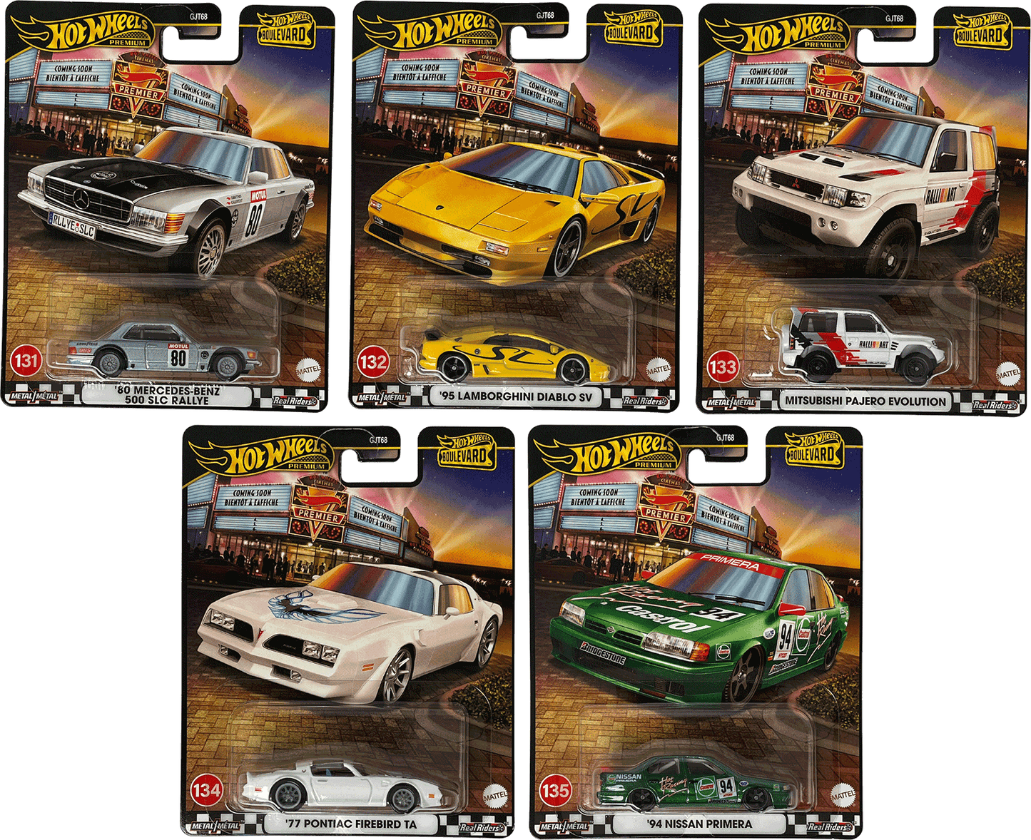 Hot Wheels Boulevard 978D Set #131-#135