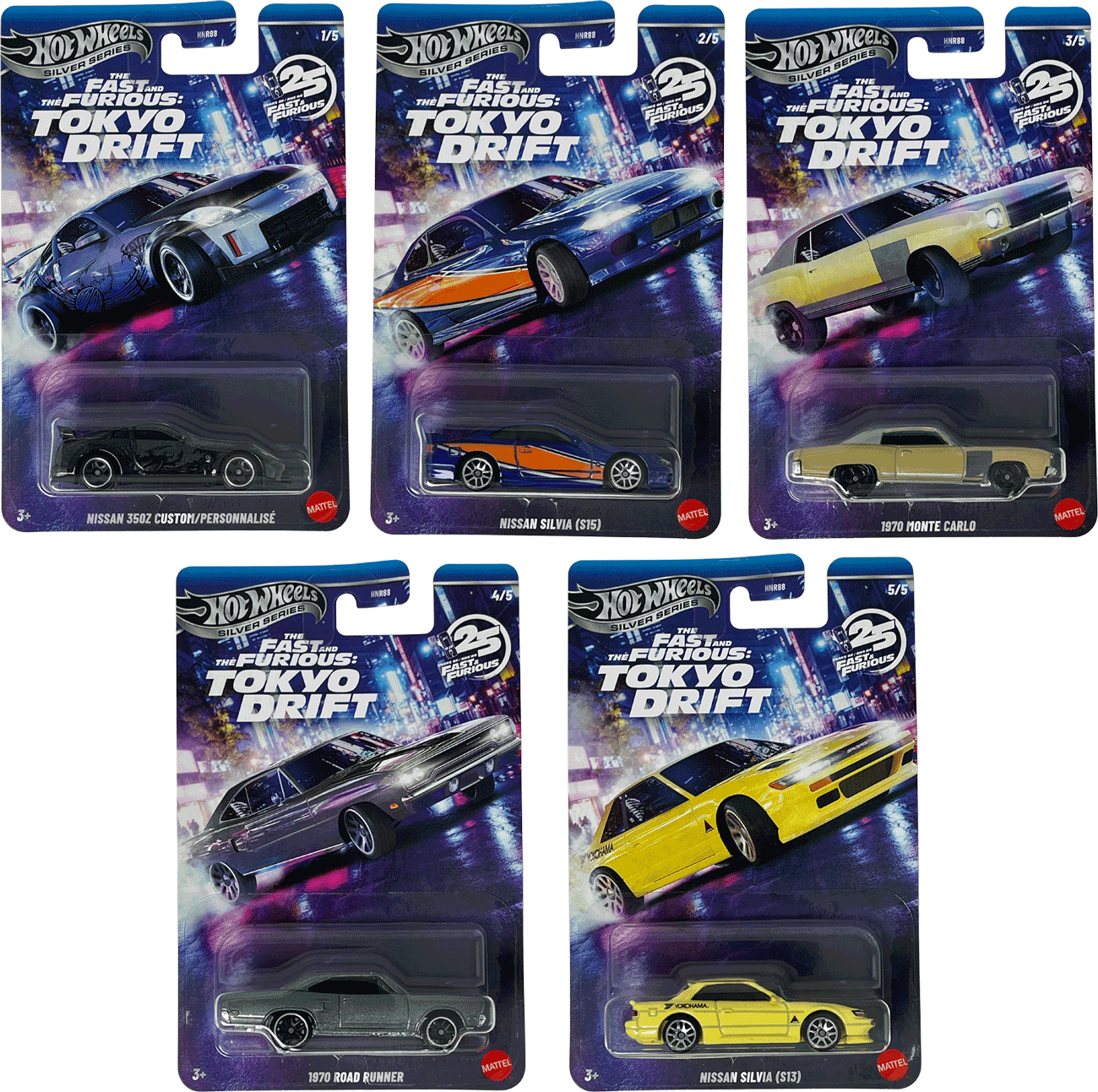 Hot Wheels 2025 The Fast and the Furious: Tokyo Drift Set | 1:64