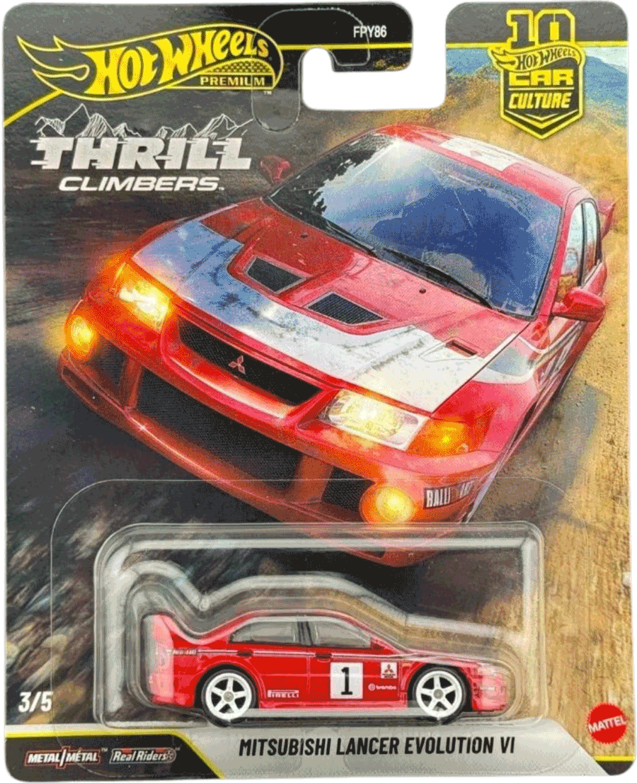 Hot Wheels 2026 Thrill Climbers Mitsubishi Lancer Evolution VI | 1:64