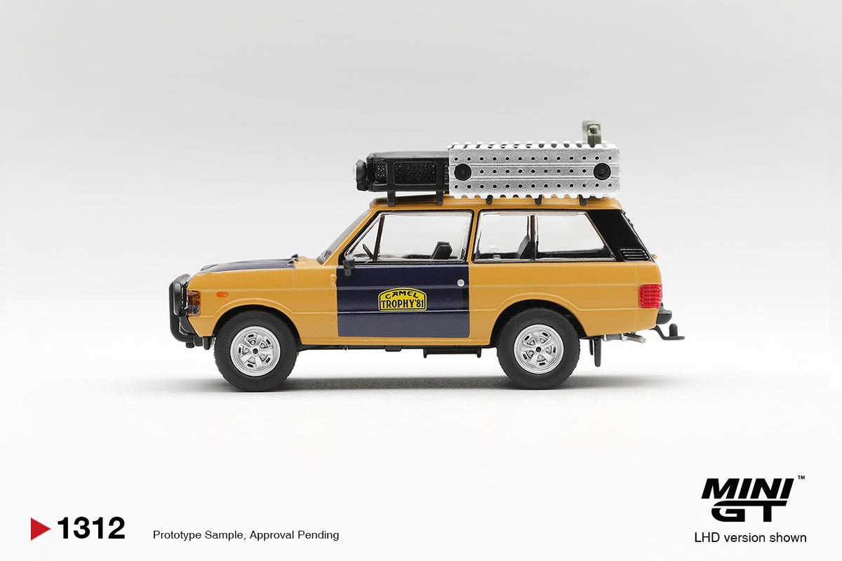 Mini GT #1312 - Range Rover 1981 Camel Trophy Sumatra H.Fischer & W.Bays | 1:64