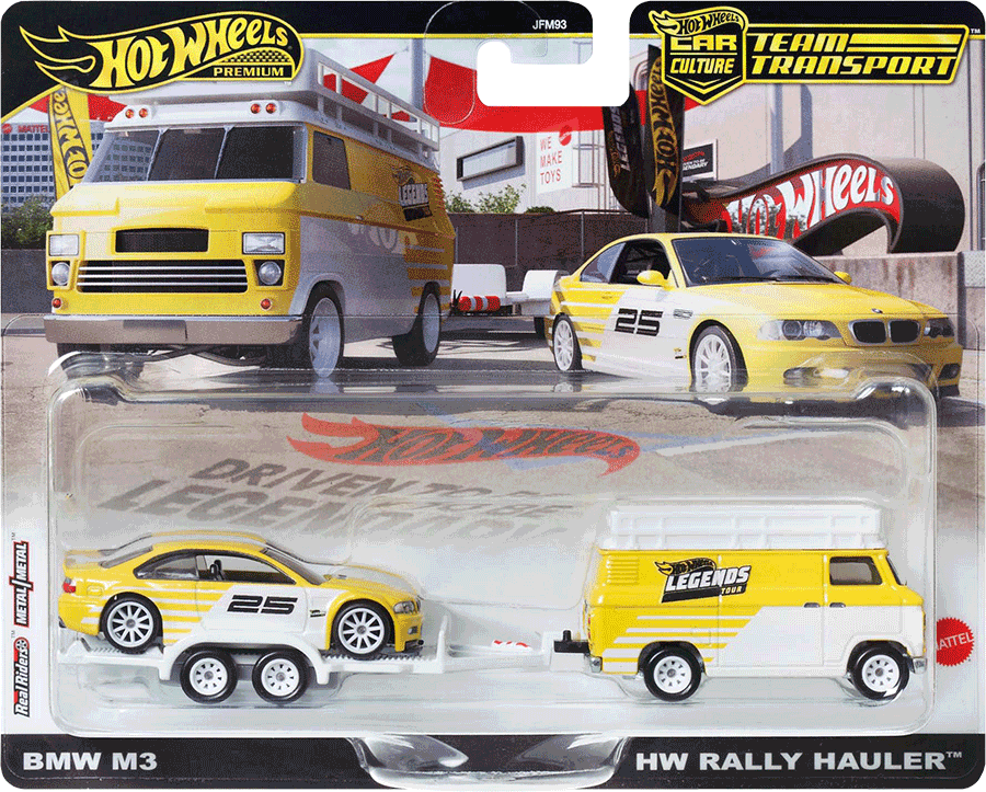 Hot Wheels Legends Tour 2025 Team Transport BMW M3 und Rally Hauler | 1:64