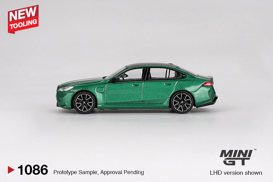 Mini GT #1086 - BMW M5, Isle of Man Green Metallic | 1:64