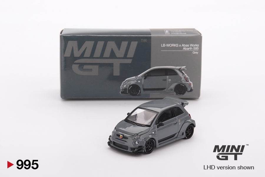 Mini GT #995 - Fiat Abarth 595 LB-Works X, Abas Works grau | 1:64