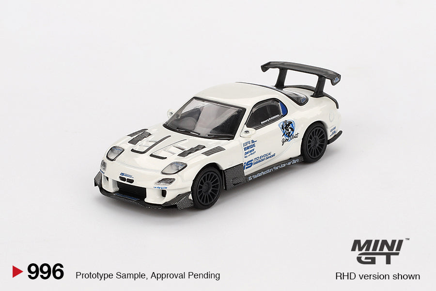 Mini GT #996 - Mazda RX7 (FD3S) Itosyoukai Rei-Gouki with Re Amemiya, weiß/blau | 1:64