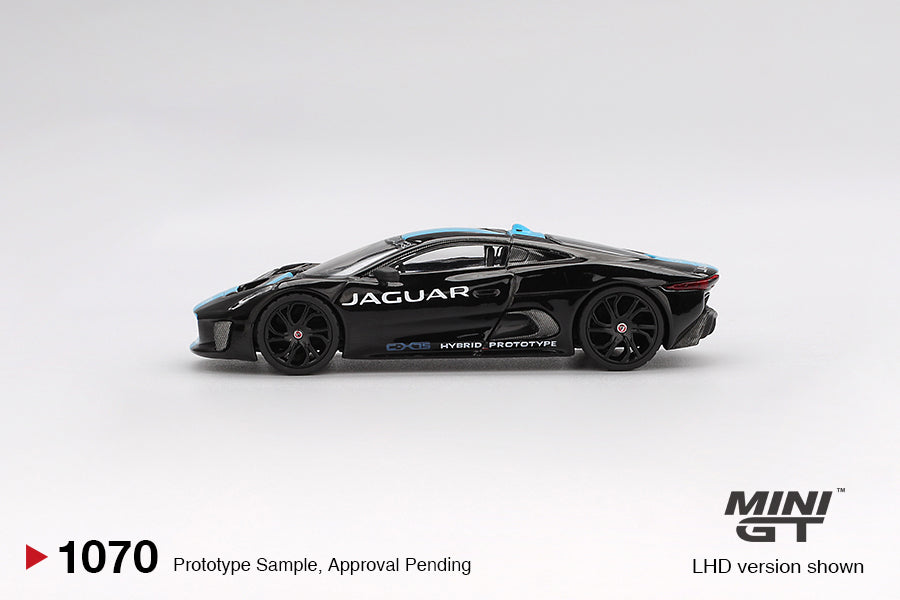 Mini GT #1070 - 2010 Jaguar C-X75, black/blue | 1:64