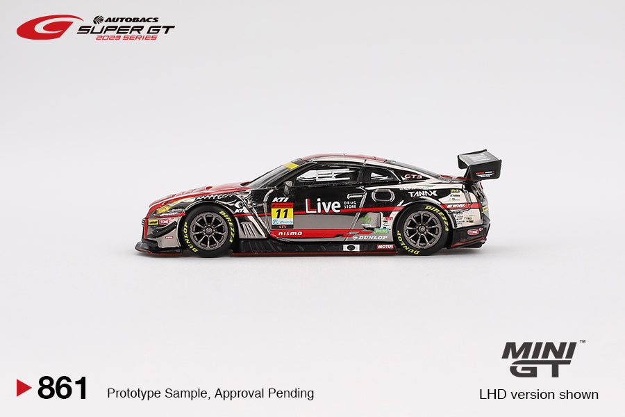 Mini GT #861 - Nissan GT-R NISMO GT3 #11 "GAINER TANAX GT-R" GAINER 2023 SUPER GT SERIES | 1:64