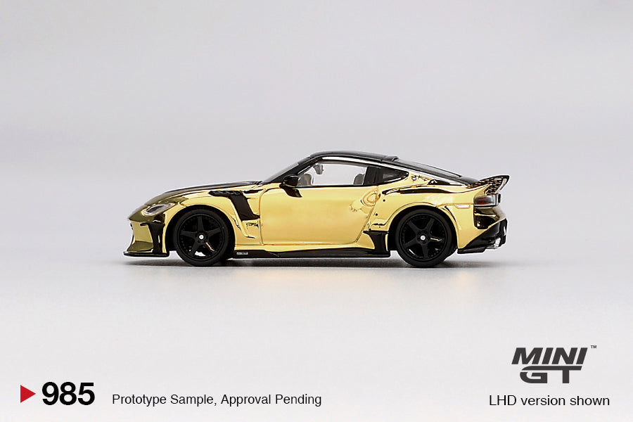 Mini GT #985 - Nissan Z VeilSide FFZ400, Gold Chrome | 1:64