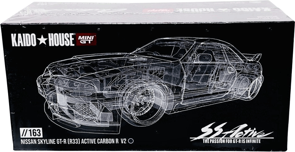 Kaido House - Mini GT: Nissan Skyline GT-R (R33) Active Carbon R V2, midnight purple (KHMG163) inkl. CHANCE auf CHASE | 1:64