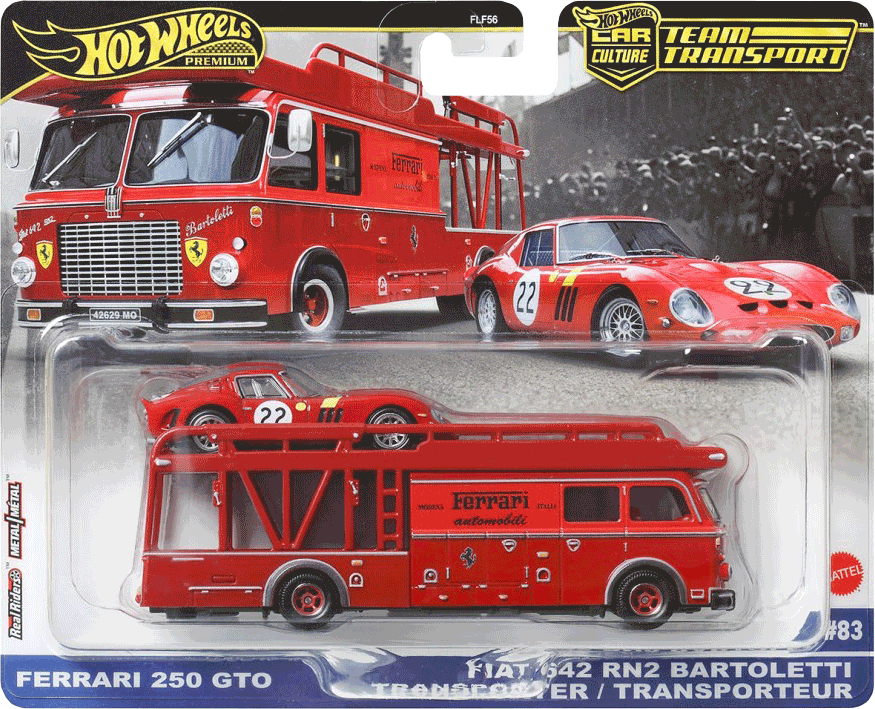 Hot Wheels Team Transport 2025 Ferrari 250 GTO & Fiat 642 RN2