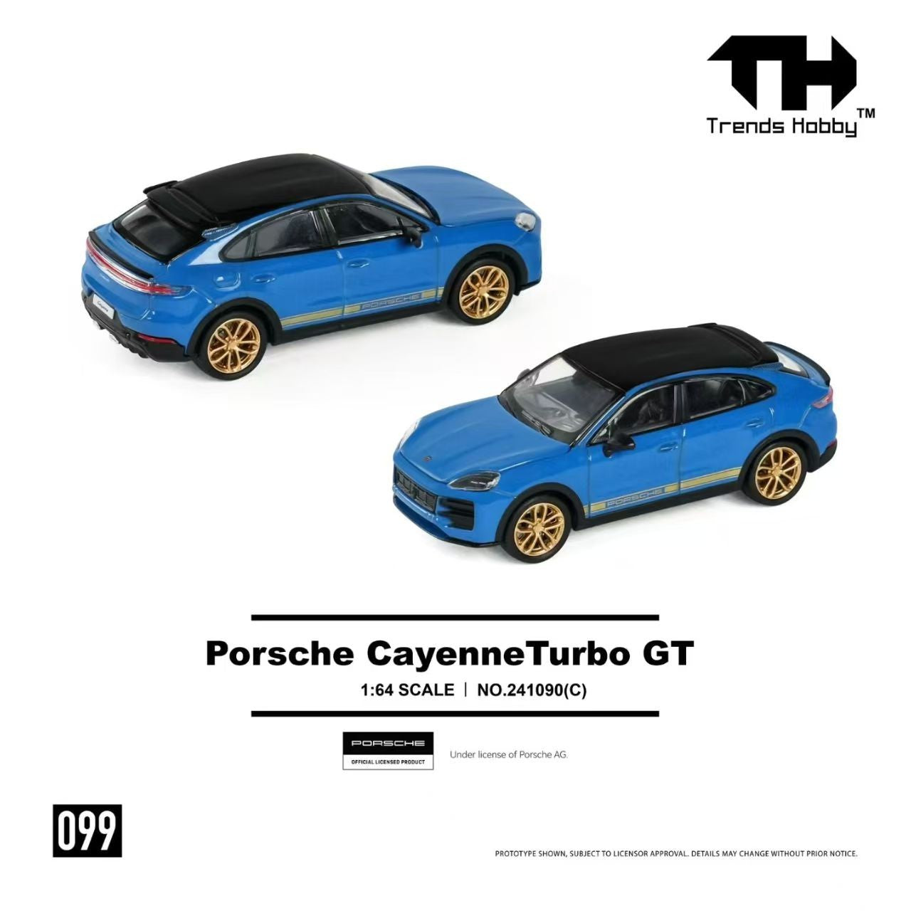 Trends Hobby - Porsche Cayenne Turbo GT, blue | 1:64
