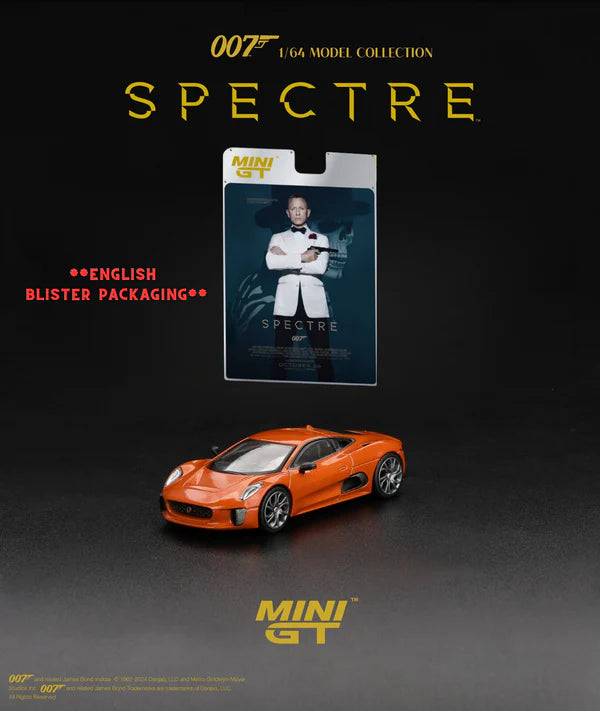 Mini GT #903-007E - 2015 Jaguar C-X75 Spectre orange English Blister | 1:64