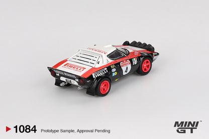 Mini GT #1084 - Lancia Stratos HF #4 1978 Rally Sanremo Winner | 1:64