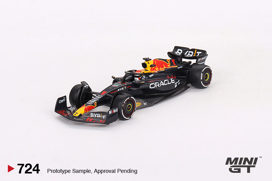 Mini GT #724 - Oracle Red Bull Racing RB19 #1  Max Verstappen  2023 F1  2023 Bahrain GP Winner | 1:64